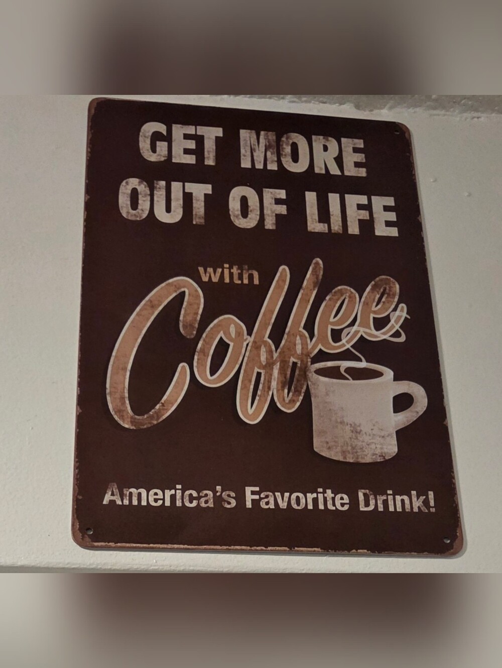 Vintage-Style Coffee Wall Tin Sign | 8x12 | Retro Kitchen Decor ☕
